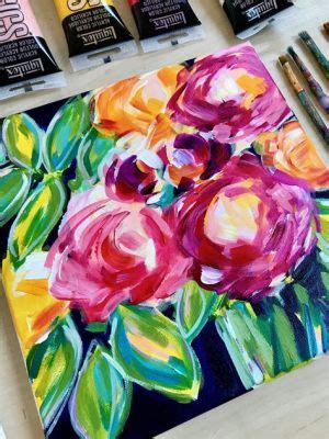 How to Paint Flowers with Acrylics on Canvas: A Journey Through Colors and Chaos